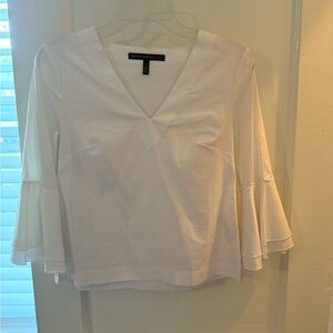Worn Once White House Black Market Emma Poplin Blouse Size 0